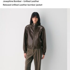 Aritzia Dark Brown Bomber Jacket